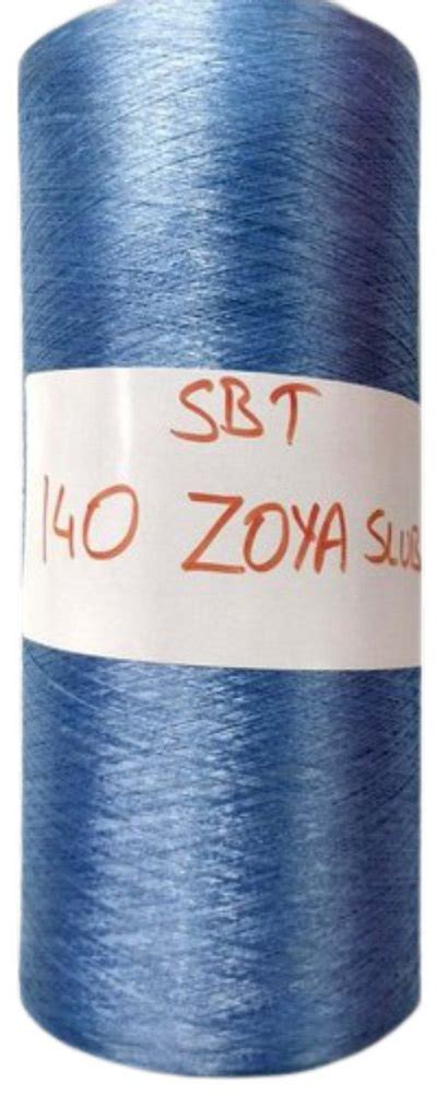 Sbt Dyed Sky Blue Polyester Yarn For Textile Industry Denier Range