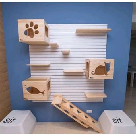 Nicho Playground Para Gatos Kit Brinquedos Pet Prateleiras