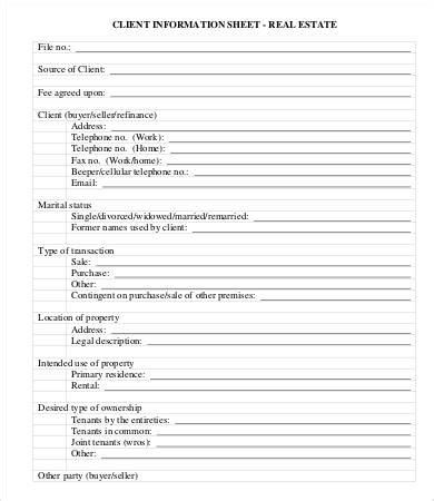 Printable Customer Information Form Shop Fresh