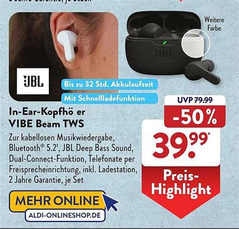 Jbl In Ear Kopfh Rer Vibe Beam Tws Angebot Bei Aldi S D Prospekte De