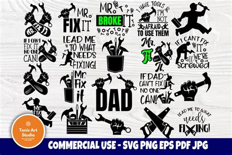 Fathers Day Tools Svg 1556 Svg File For Silhouette Free Cut Svg