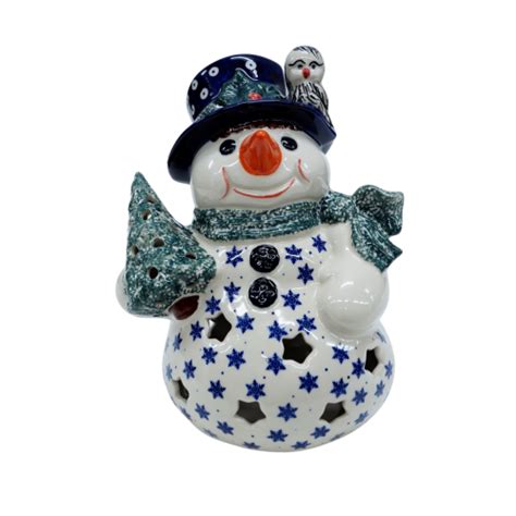 Big Snowman A129 D22 ZS ANDY Polish Pottery Factory Store