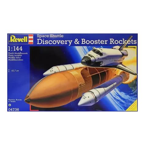 Space Shuttle Discovery Booster Rockets Escala Marca Revell