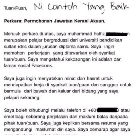 Contoh Surat Permohonan Kerja Melalui Email Cara Proper Mohon Kerja