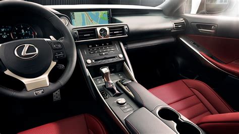 Interior of the Lexus IS F SPORT shown with Rioja Red NuLuxe trim ...