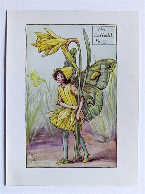 Daffodil Flower Fairy Print Flower Fairy Prints