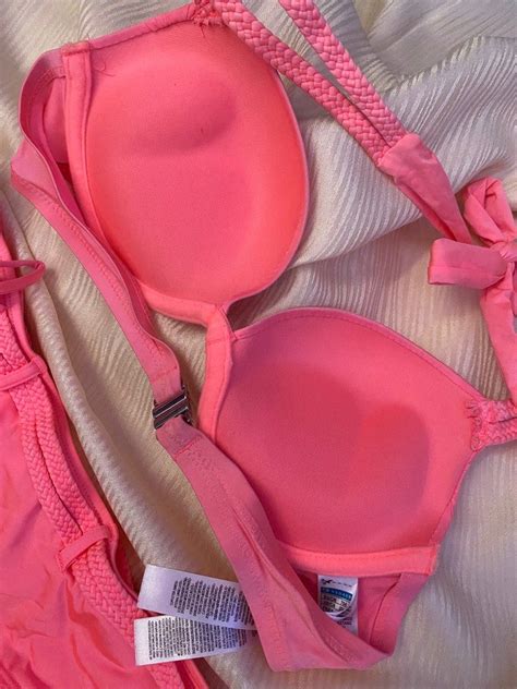 Censored Neon Pink Push Up Bikini On Carousell