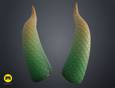 3d File Dragon Scale Horns 🐉 ・3d Printing Idea To Download・cults