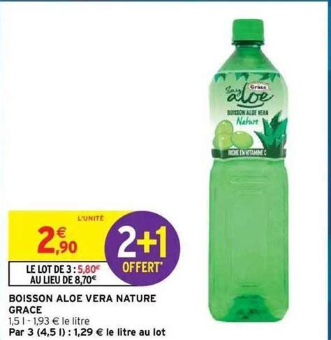 Promo Boisson aloe vera nature grace chez Intermarché Hyper