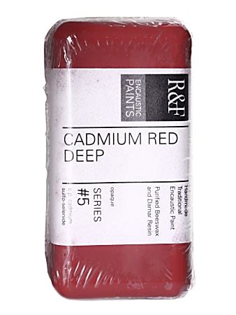 R F Handmade Paints Encaustic Paint Cake Ml Cadmium Red Deep