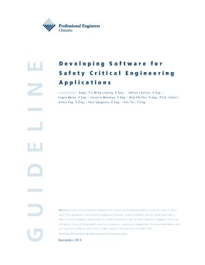 Fillable Online Developing Software For Safety Critical Engineering