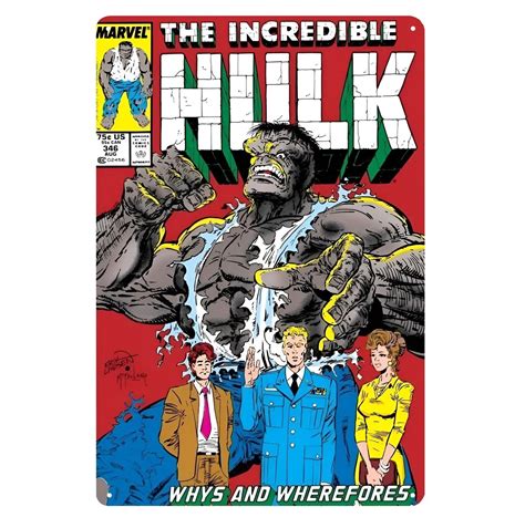 The Incredible Hulk Comic Book Cover Collectable Metal Poster 20x30cm