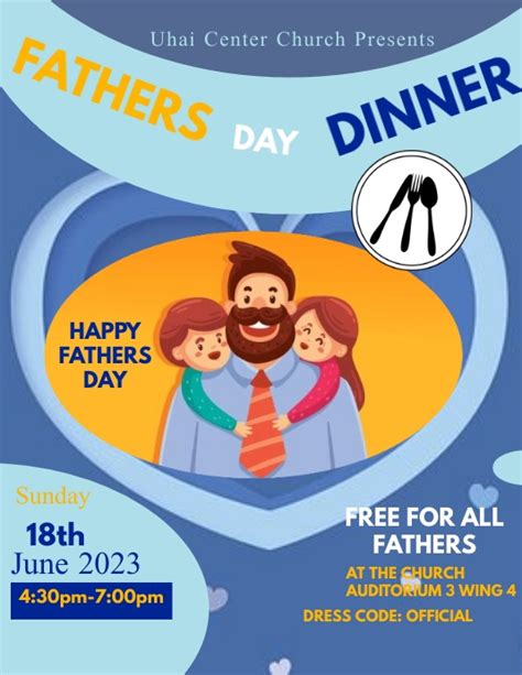 Fathers Day Dinner Template Postermywall