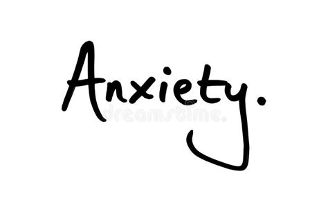 Anxiety Handwritten Word Text With Rainbow Colors And Vibrant Swoosh