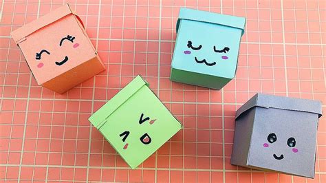 DIY CUTE Kawaii Mini Storage Paper Box I Paper Kawaii I Paper DiY Back