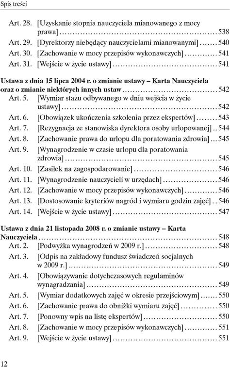 Karta Nauczyciela Komentarz Andrzej Bara Ski Maria Szyma Ska Joanna