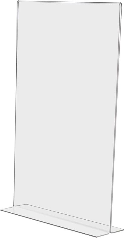 Fixturedisplays 1pk 11 X 17 Clear Acrylic Sign Holder For Tabletops Vertical