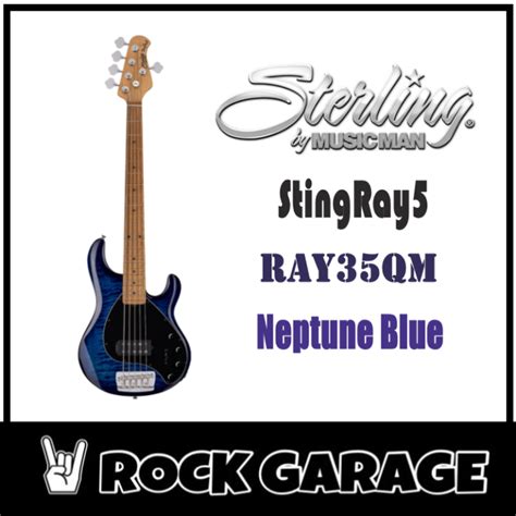 Sterling By Music Man Stingray Ray Qm String Electric Bass Neptune