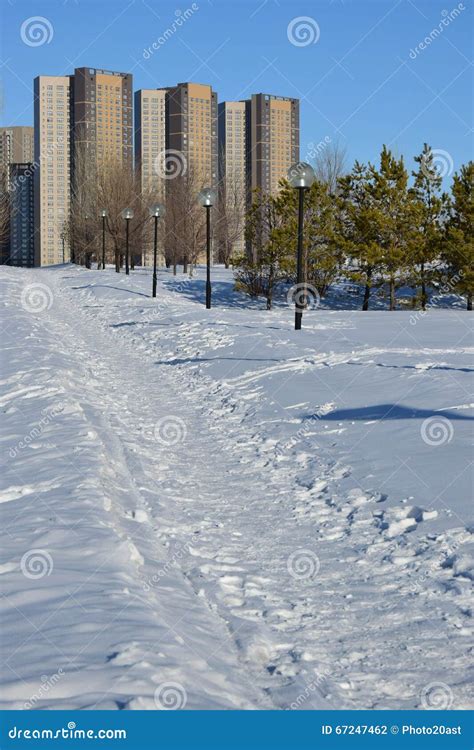 View in Astana in winter editorial photography. Image of frost - 67247462