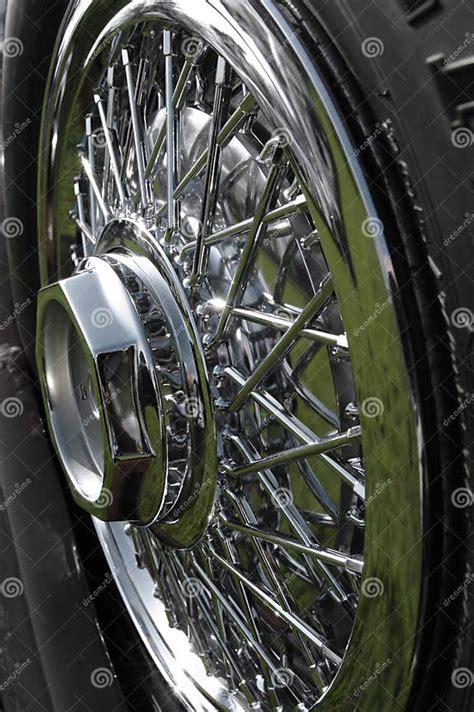 Chrome Spoked Wheel Stock Image Image Of Spoke Close 2268295