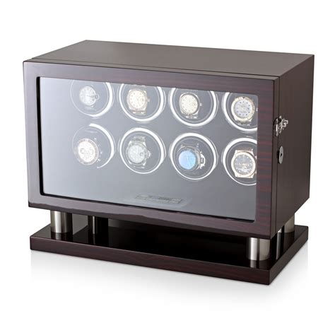 Watch Winder Box 8008 Ef D For 8 Automatic Watches With Leather Lining