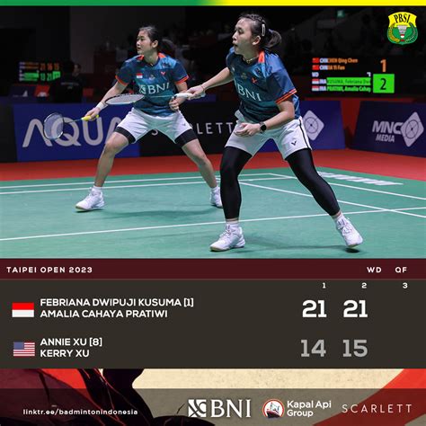 Taipeiopen On Twitter Rt Inabadminton Febriana Amalia Melaju