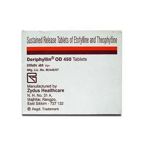 Sustained Release Tablets Of Etofylline And Theophylline Deriphylli