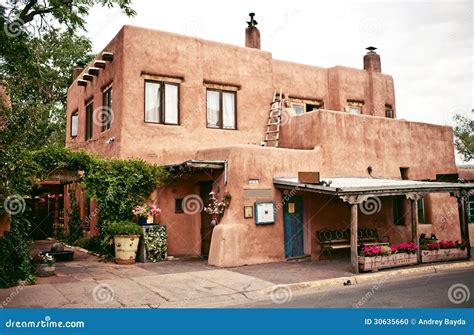 Casas Históricas De Santa Fe New México Foto De Archivo Imagen De