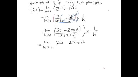 Derivative Of 2 X Using First Principles Youtube