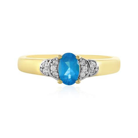 Anillo en plata con Apatita azul neón 3519BG Juwelo Joyas