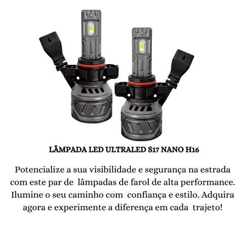 Lampada Led Ultra Led S17 Nano H16 Canbus 6000K 12V 55W 5000LM NTV