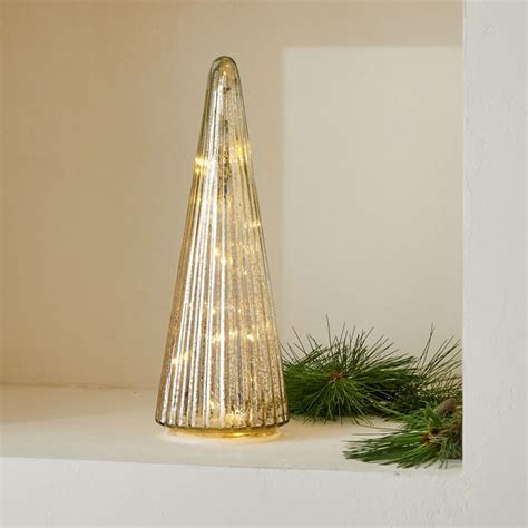 Mercury Glass Trees With Led Lights Glass Designs