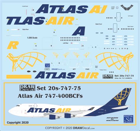 Atlas Air 747 400BCFs DRAW Decal