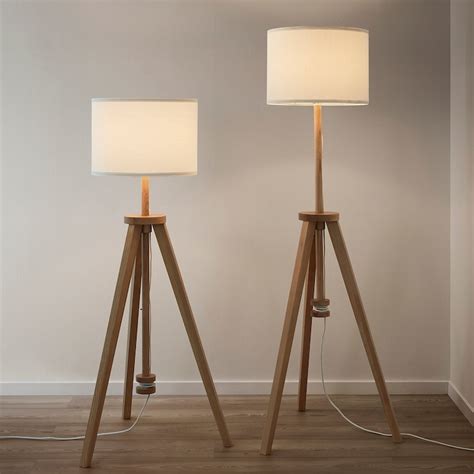 Lauters Floor Lamp With Led Bulb Ash White Ikea