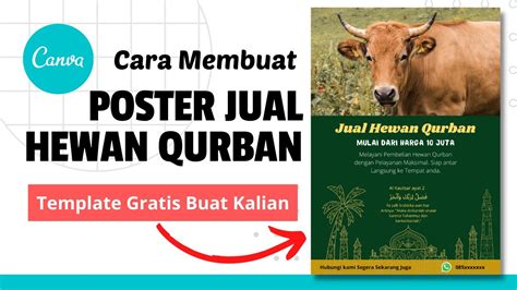 Cara Edit Poster Jual Hewan Qurban Idul Adha Di Canva Youtube