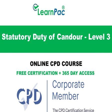 Statutory Duty Of Candour Level Online Cpd Training Course