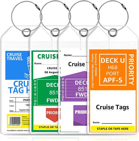 Amazon MSC Cruise Luggage Tag Holders By Cruise On 4 Pack Fits