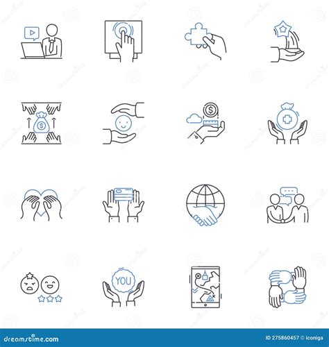 Revitalization Modernization Line Icons Collection Renovation