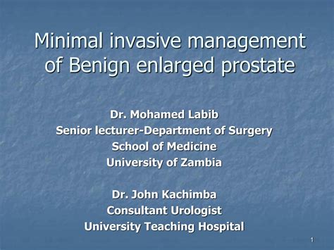 SOLUTION Surgery Final Year Minimal Invasive Management Of Benign