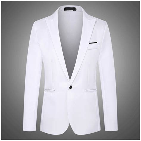 Mens Suit Slim Fit One Button Solid Tuxedo Blazers Business Suits Wedding Party Homecoming Suits