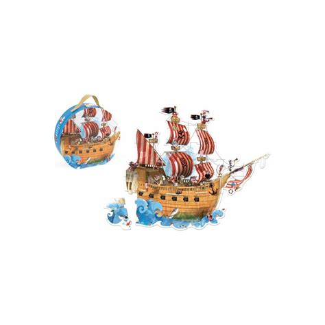 Puzzle G Ant Djeco Pi Ces Le Bateau De Pirates