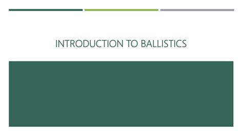 Introduction To Forensic Ballistics Ppt