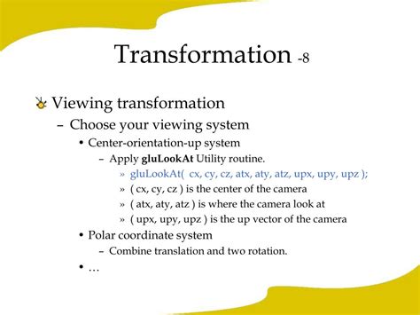 Ppt Opengl Transformation Powerpoint Presentation Free Download Id