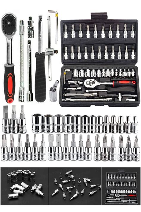 PROXTECH 46 Parça Mini Lokma Takımı Otomatik Cırcırlı 1 4 Wrench Set