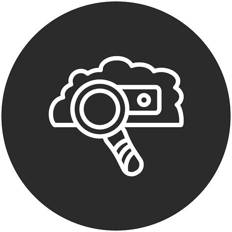 Premium Vector Cloud Search Vector Icon Illustration Of Cloud