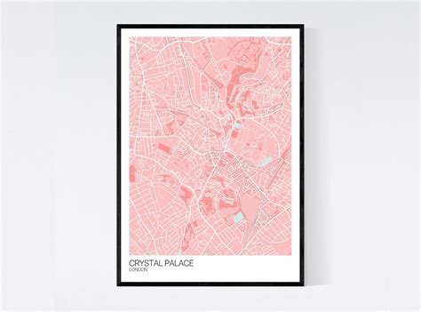 Crystal Palace London Map Art Print Many Colours 350gsm Art Quality