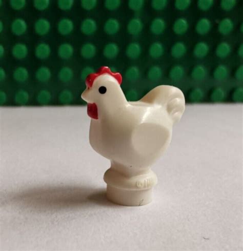 1x Lego Huhn Hahn Henne Figur Tier weiß Bauernhof Stall Hühner sehr