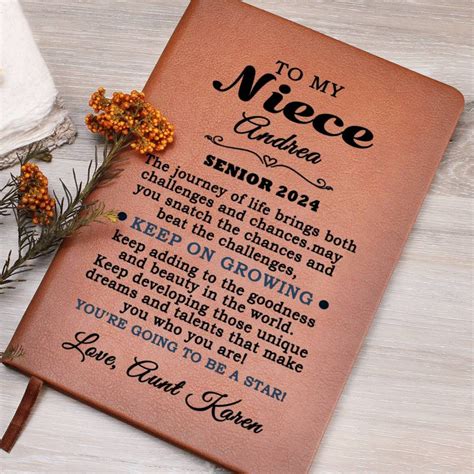 Niece Graduation T Personalized Journal Niece Graduation T Etsy