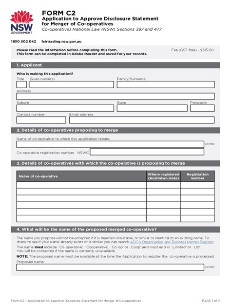 Fillable Online Form C2 Application To Approve Disclosure Statement For Fax Email Print