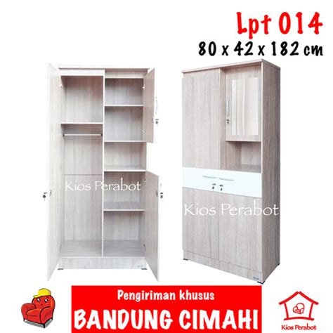 Jual Lemari Pakaian 2 Pintu Dengan 1 2 Toilet Lunar LPT 014 Kota